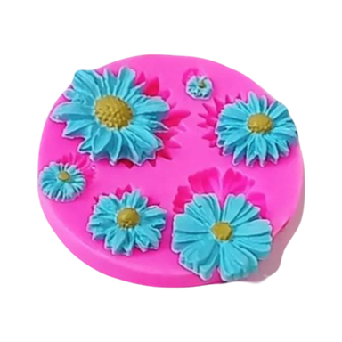 قالب سيليكونى شمع مدل ست بابونه سايز گل 0/5 سانتى متر