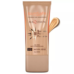 ضد آفتاب کرم پودری و پرایمری سان سیف مدل Maquisun شماره N20 حاوی SPF50 حجم ۴۰ میلی لیتر