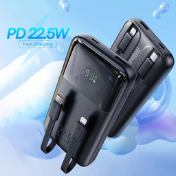 پاوربانک 22.5 وات بیسوس مدل Comet Series Dual-Cable ظرفیت 20000 میلی آمپر ساعت