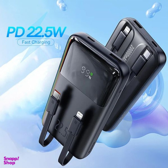 پاوربانک 22.5 وات بیسوس مدل Comet Series Dual-Cable ظرفیت 20000 میلی آمپر ساعت