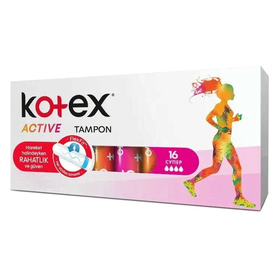 تامپون کوتکس مدل Active Super بسته 16 عددی