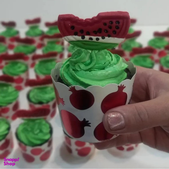 کپسول کاغذی کاپ کیک به گز طرح لیزری مدل یلدا مجموعه 12 عددی