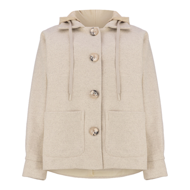 پالتو زنانه السانا مدل فرتاک کد 236908 رنگ کرم