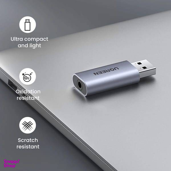 کارت صدا اکسترنال USB-A به Jack 3.5mm یوگرین مدل CM383 کد 80864