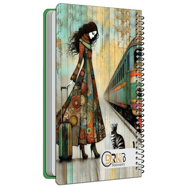 دفترچه یادداشت سیمی 80 برگ دارکوب مدل رویا کد 124/۵