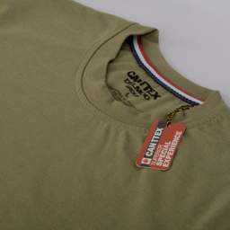 تیشرت آستین کوتاه مردانه کانتکس مدل نخ پنبه کد رنگ زیتونی