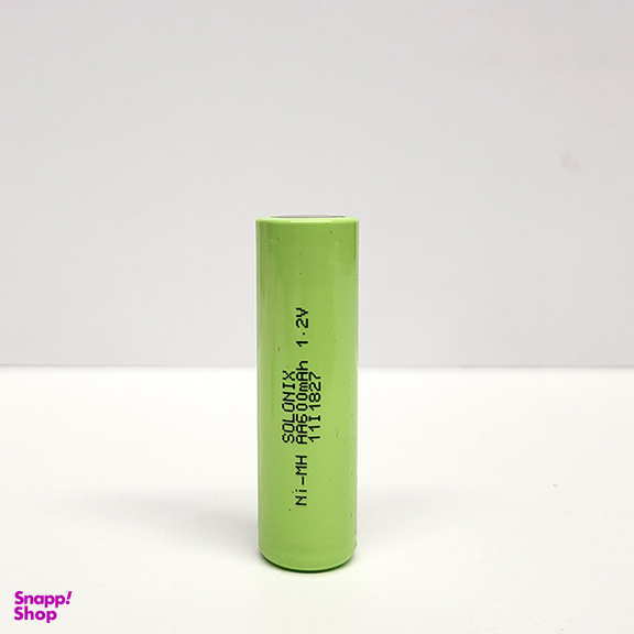 باتری قلمی شارژی سولونیکس Ni-MH مدل صنعتی 600mAh سرتخت بسته 2 عددی