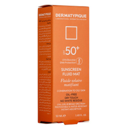 فلوئید ضد آفتاب بی رنگ درماتیپیک مناسب پوست چرب با SPF50 حجم 50 میلی‌ لیتر