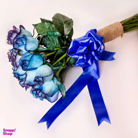 دسته گل رز طبیعی گل باختر کد 21916