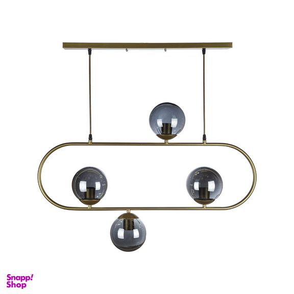 لوستر خطی آرام مدل 4 شعله حباب کروم کد 810