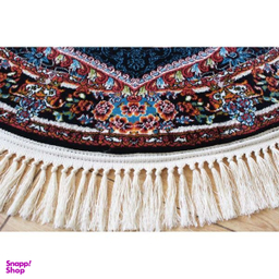 فرش ماشینی گرد مدل ناردون 101 رنگ سرمه‌ ای