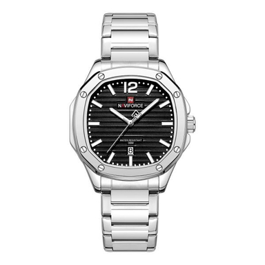 ساعت مچی عقربه ای مردانه نیوی فورس مدل NF9243SB رنگ نقره ای