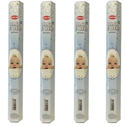عود هم مدل پودر بچه کد Baby Powder 04 مجموعه 4 عددی