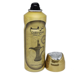 اسپری خوشبو کننده بدن ارض الزعفران مدل Dirham Gold حجم 200 میلی لیتر