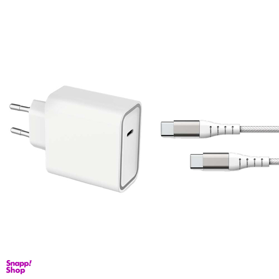 شارژر دیواری فورس مدل FPLICS65WGANCBLCCW به همراه کابل تبدیل USB-C