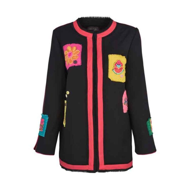 کت زنانه گره استایل مدل دارک چاکلت رنگ مشکی