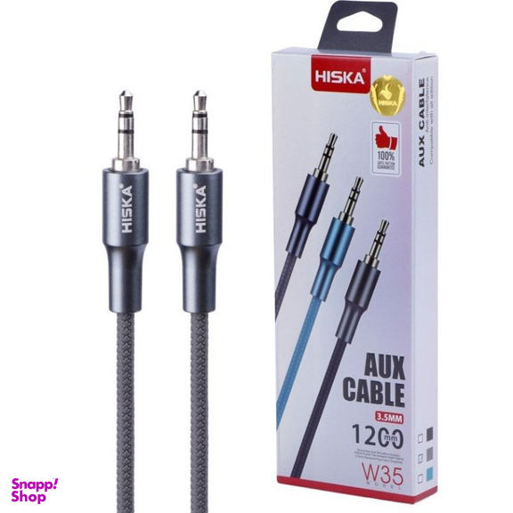کابل صوتی AUX Jack 3.5mm هیسکا کد W35 طول 1.2 متر
