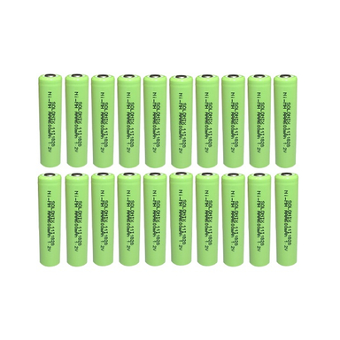 باتری نیم قلمی قابل شارژ سولونیکس مدل Ni-MH 600mAh سرتخت مجموعه 20 عددی
