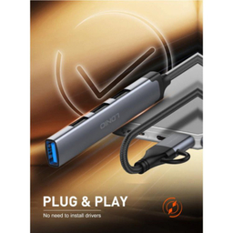USB هاب 4 پورت USB/Type-C الدینیو مدل DS-64C
