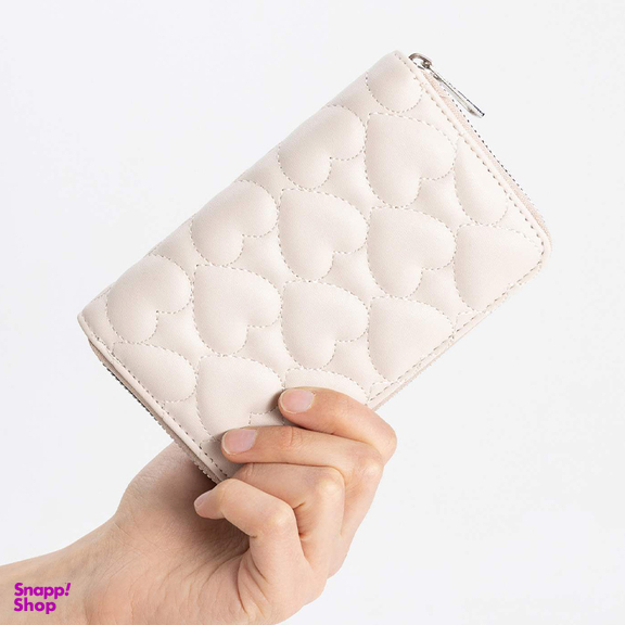 کیف پول زنانه دفکتو طرح دوخت قلبی برجسته