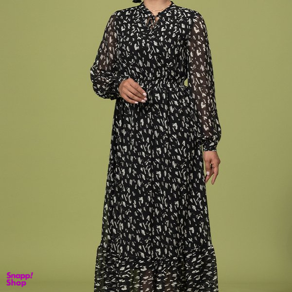 پیراهن زنانه برنس مدل تیام رنگ مشکی