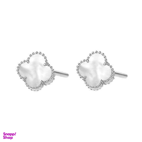 گوشواره نقره زنانه مدل ونکلیف سفید کد 049