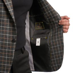 کت مردانه مدل چهارخانه درهم 2-2