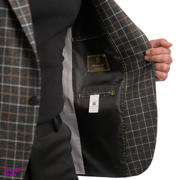 کت مردانه مدل چهارخانه درهم 2-2