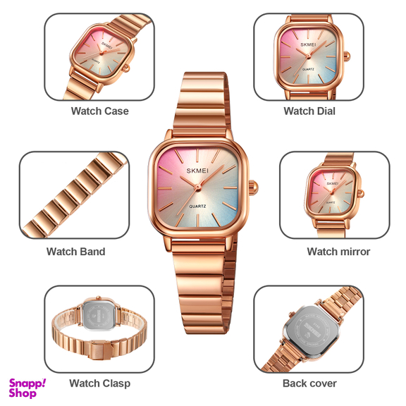 ساعت مچی عقربه ای زنانه اسکمی مدل 2190 رنگ رزگلد