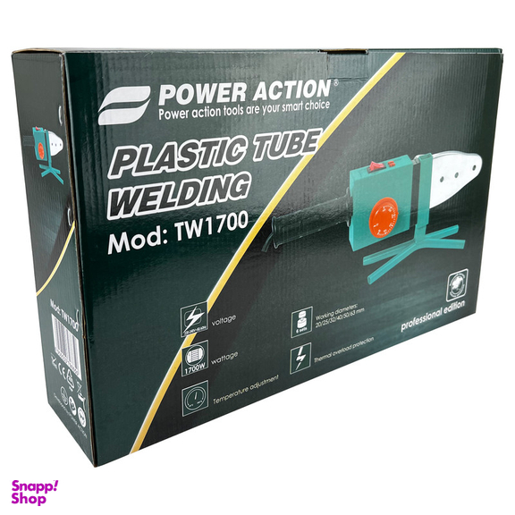 دستگاه جوش لوله پلیمری پاور اکشن مدل TW 1700 مجموعه 11 عددی