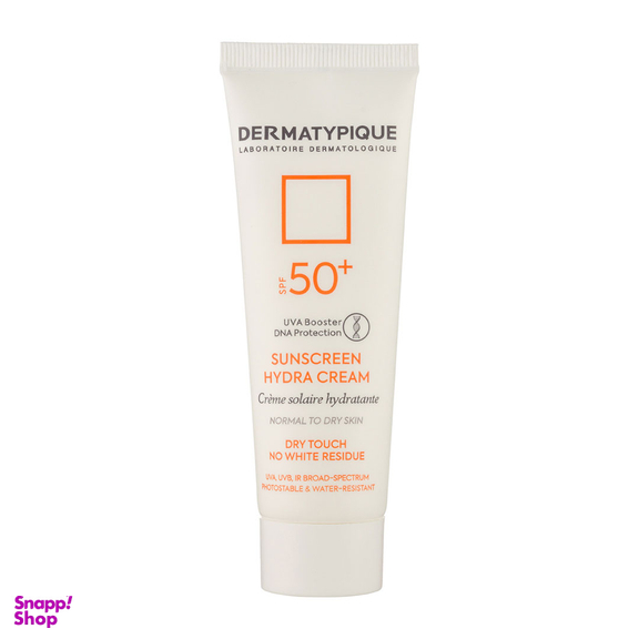 کرم ضد آفتاب Spf50 درماتیپیک مدل Hydra بی رنگ مناسب پوست خشک حجم 50 میلی لیتر