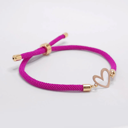 دستبند طلا 18 عیار دخترانه وی وی گلد گالری مدل قلب کد PS2208