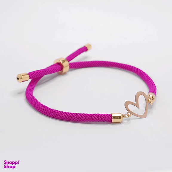 دستبند طلا 18 عیار دخترانه وی وی گلد گالری مدل قلب کد PS2208