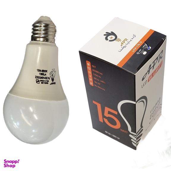 لامپ حبابی 15 وات پایه E27 آژند پارت روشنا مدل w15