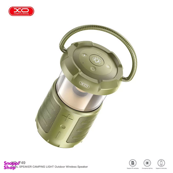 اسپیکر بی سیم بلوتوثی و چراغ کمپینگ شارژی ایکس او مدل F49