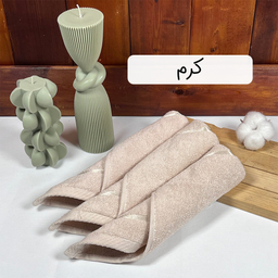 دستمال حوله ای آشپزخانه بهباف آذر کد H-01 بسته 3 عددی