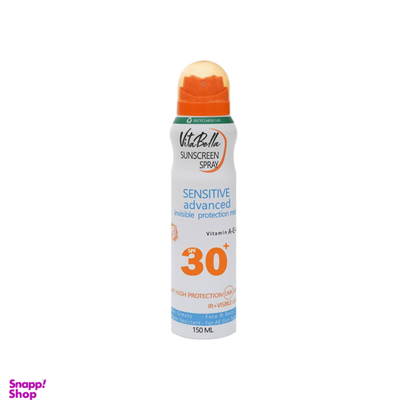 اسپری ضد آفتاب ویتابلا مدل Sensitive Advanced با SPF30 حجم 150 میلی لیتر