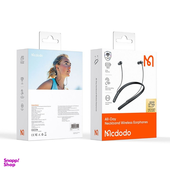 هدفون بلوتوثی دورگردنی مک دودو مدل HP-021