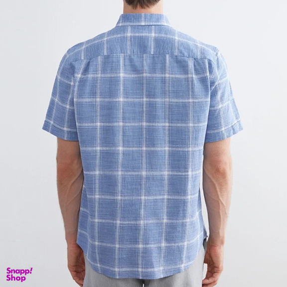 پیراهن آستین کوتاه مردانه ال سی وایکیکی مدل charder رنگ آبی