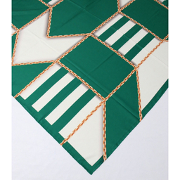 روسری زنانه آنالیا مدل ابریشم دست دوز طرح زنجیری کلاسیک کد ana-2821