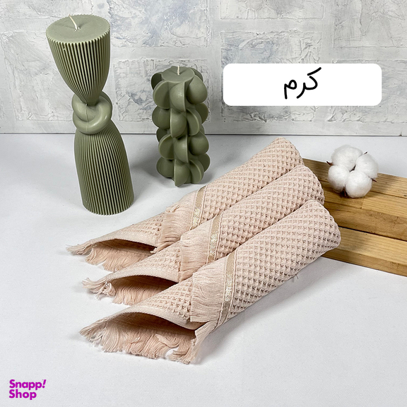 دستمال آشپزخانه بهباف آذر مدل پیکه بسته سه عددی