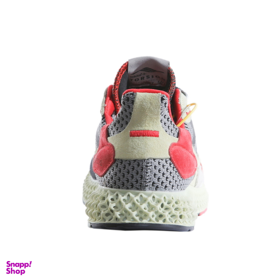 کتانی مردانه طرح آدیداس مدل ZX 4000 4D رنگ طوسی قرمز