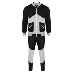 ست سویشرت و شلوار ورزشی مردانه ساروک  مدل تیکه دوزی رنگ مشکی