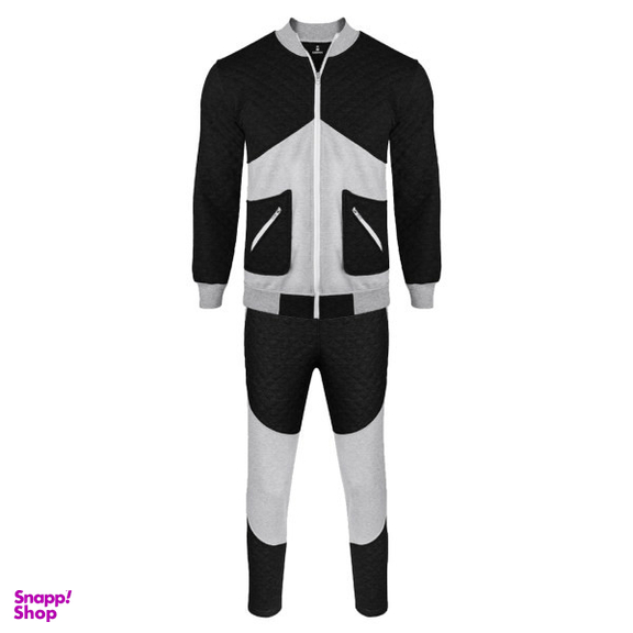 ست سویشرت و شلوار ورزشی مردانه ساروک  مدل تیکه دوزی رنگ مشکی