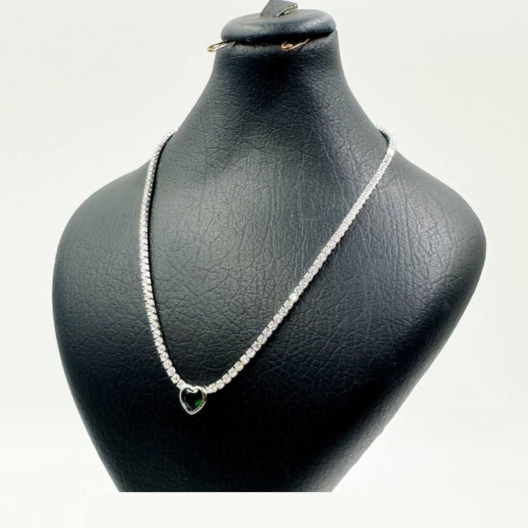 گردنبند نقره زنانه گیرا مدل diamond G1020