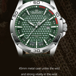 ساعت مچی عقربه ای مردانه نیوی فورس مدل تقویم دار بند جیر کد NF8023-S/GN