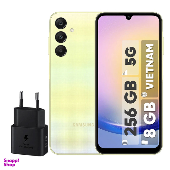 گوشی موبایل سامسونگ مدل گلکسی A25 5G دو سیم کارت ظرفیت 256 گیگابایت و رم 8 گیگابایت نسخه ویتنام به همراه شارژر