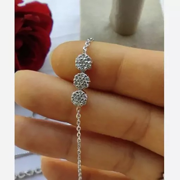 دستبند نقره زنانه گیرا طرح فلاور G0588