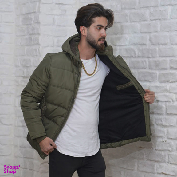 کاپشن مردانه مدل 1102 رنگ زیتونی