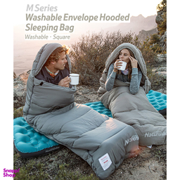 کيسه خواب 18- درجه نیچرهایک مدل Envelope W Hat Washable Cotton Sleeping Bag M400 کد MSD02